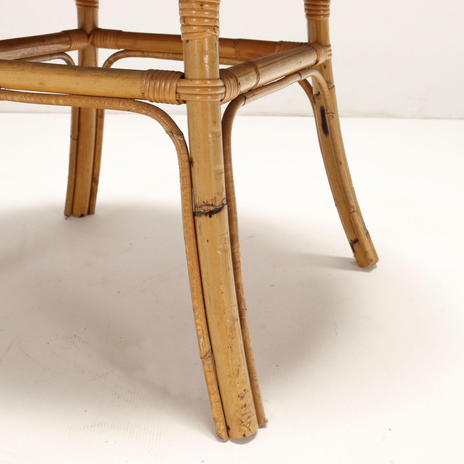 50s-60s Bamboo Coffee Table In Good Condition For Sale In Milano, IT