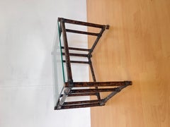 Tavolino in Bambù con Piano in Vetro "Eleganza Naturale"