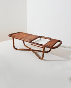 Couchtisch aus Bambus mit Tablett von Tito Agnoli für Bonacina. Italien, um 1950