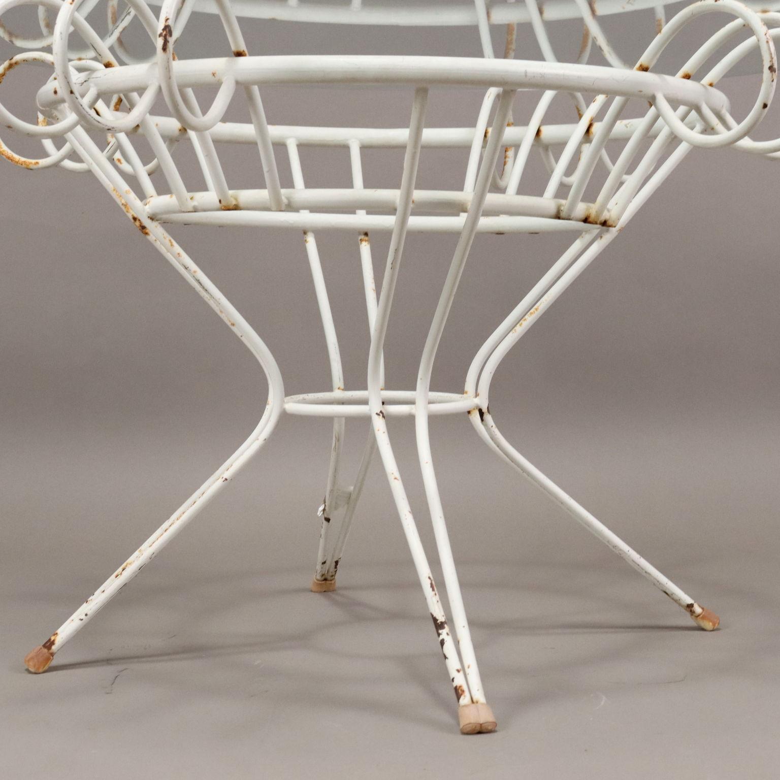 Wrought Iron Side Table 1950s In Good Condition For Sale In Milano, IT