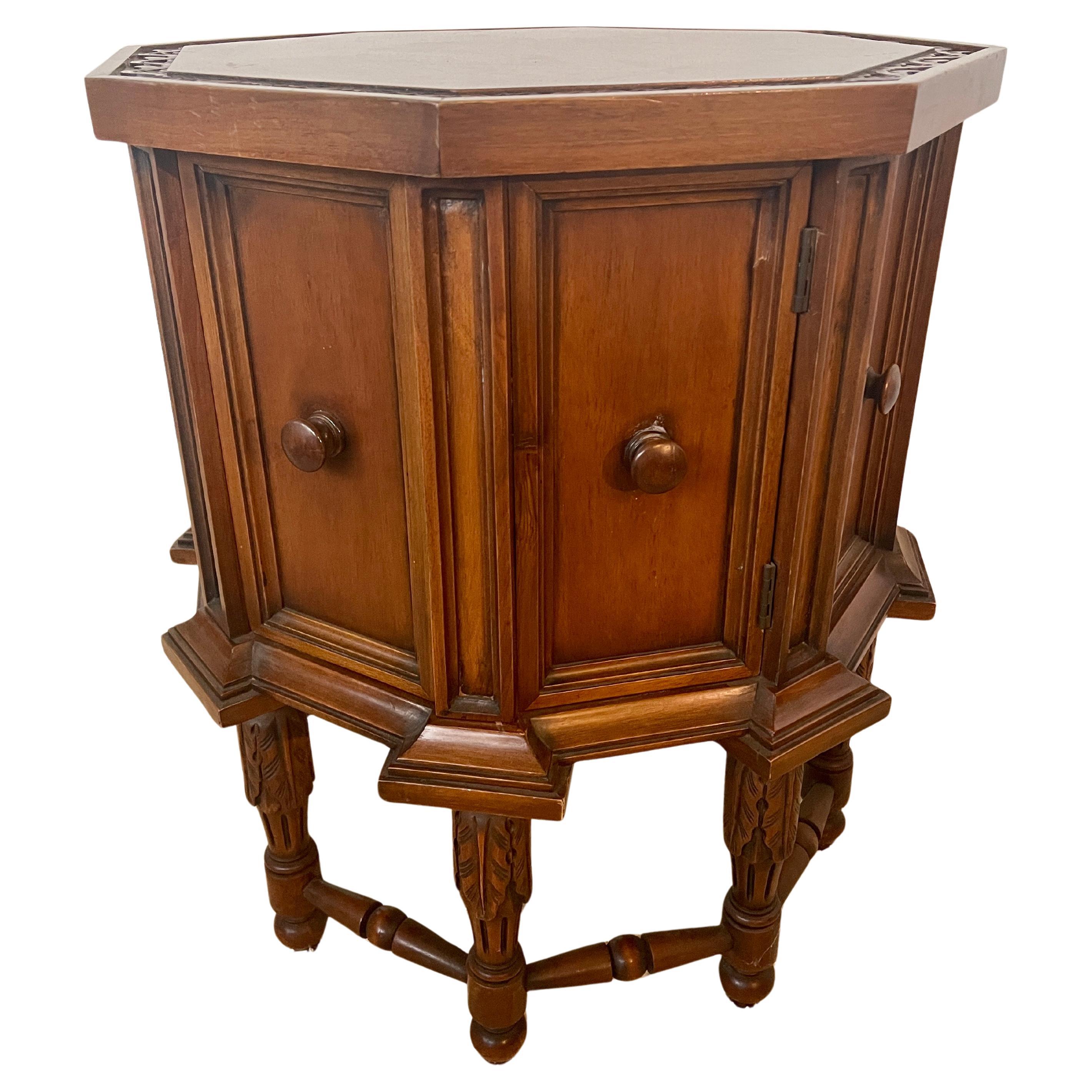 Wooden 2-door coffee table classic style italian 80s