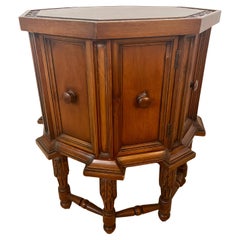 Mesa de centro de madera con 2 puertas de estilo clásico italiano de los años 80