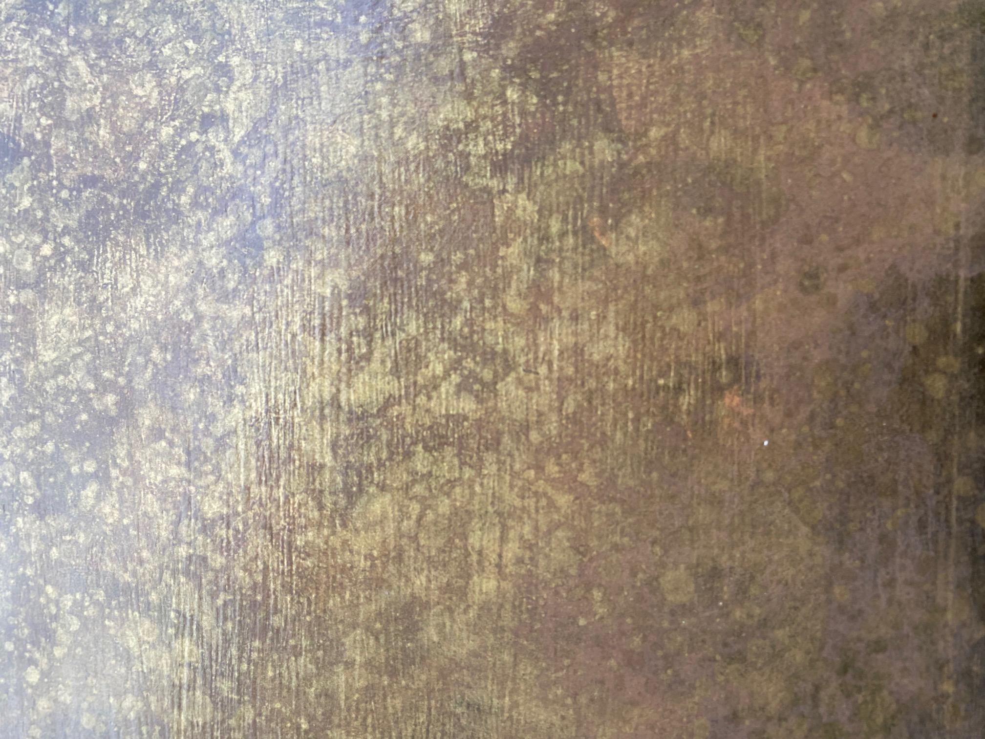 Tavolino in Legno con finitura Metallica color Bronzo fatto a mano da Cupioli in vendita 4