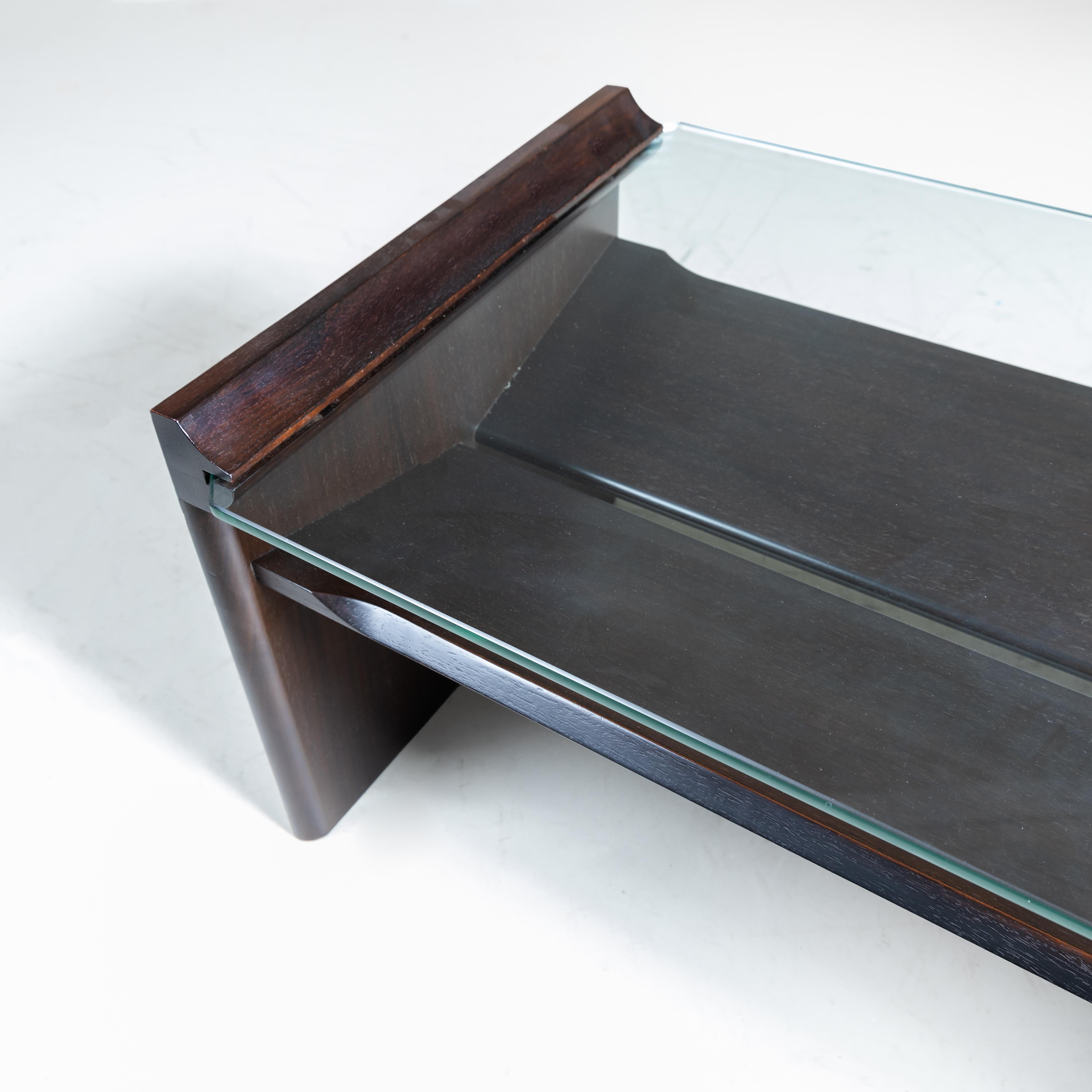 Verre Table basse en bois et verre 