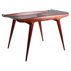 Mesa de centro de madera y cristal, Carlo De Carli, 1950