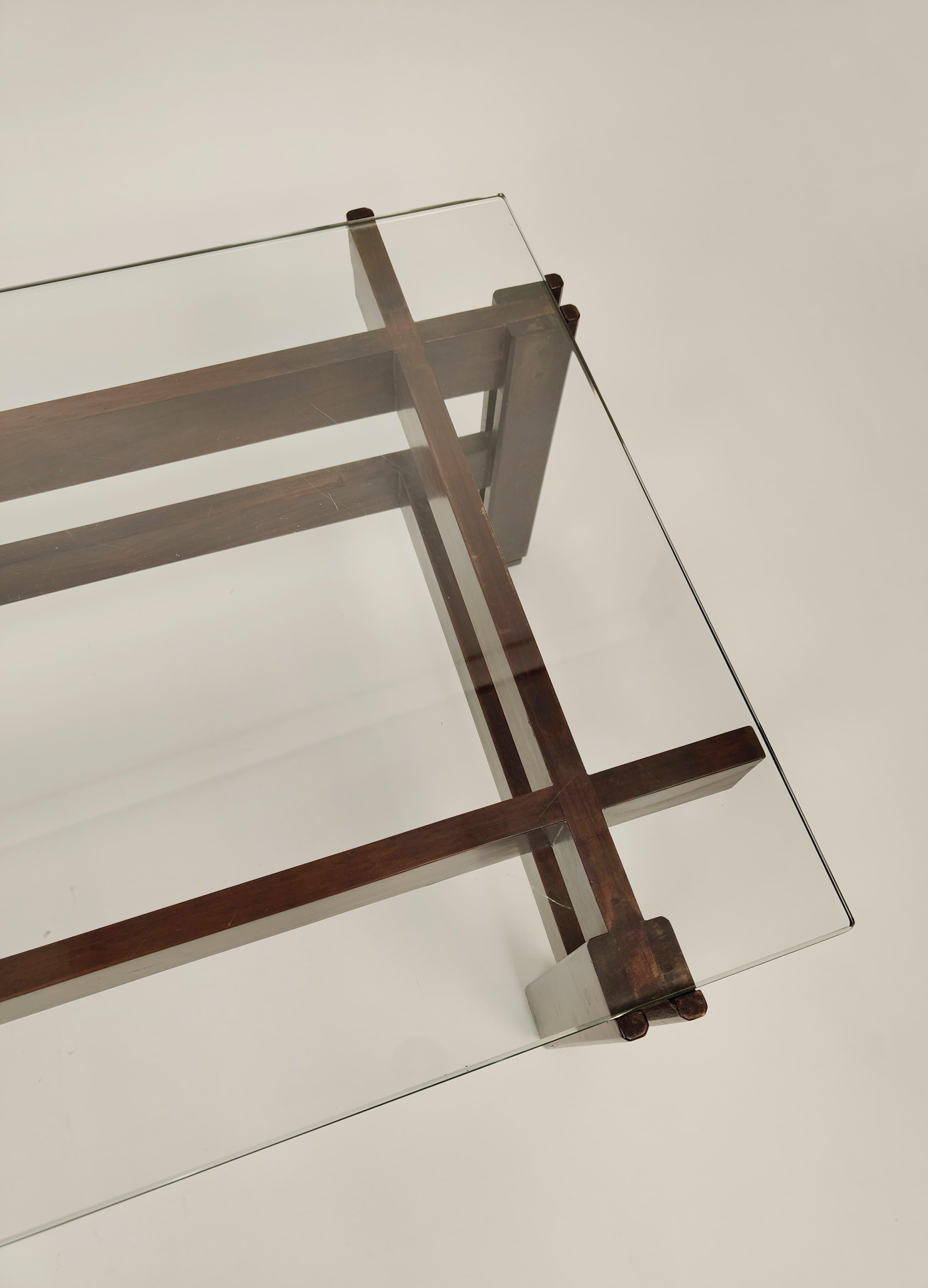 Couchtisch aus Holz und Glas von Ico Parisi, Modell 751, für Cassina - 1962, Italien (Moderne) im Angebot