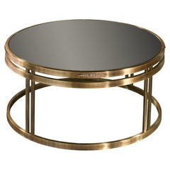 Table basse en métal avec plateau en miroir AY074