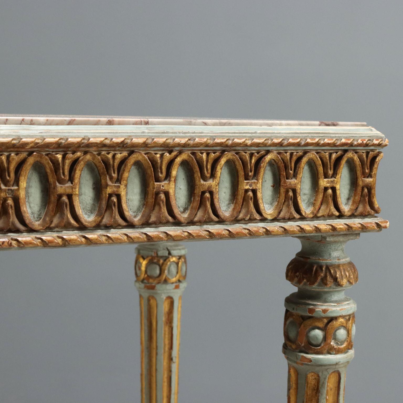 Italian Coffee Table in Neclassical Style Italy Early 20th Century For Sale