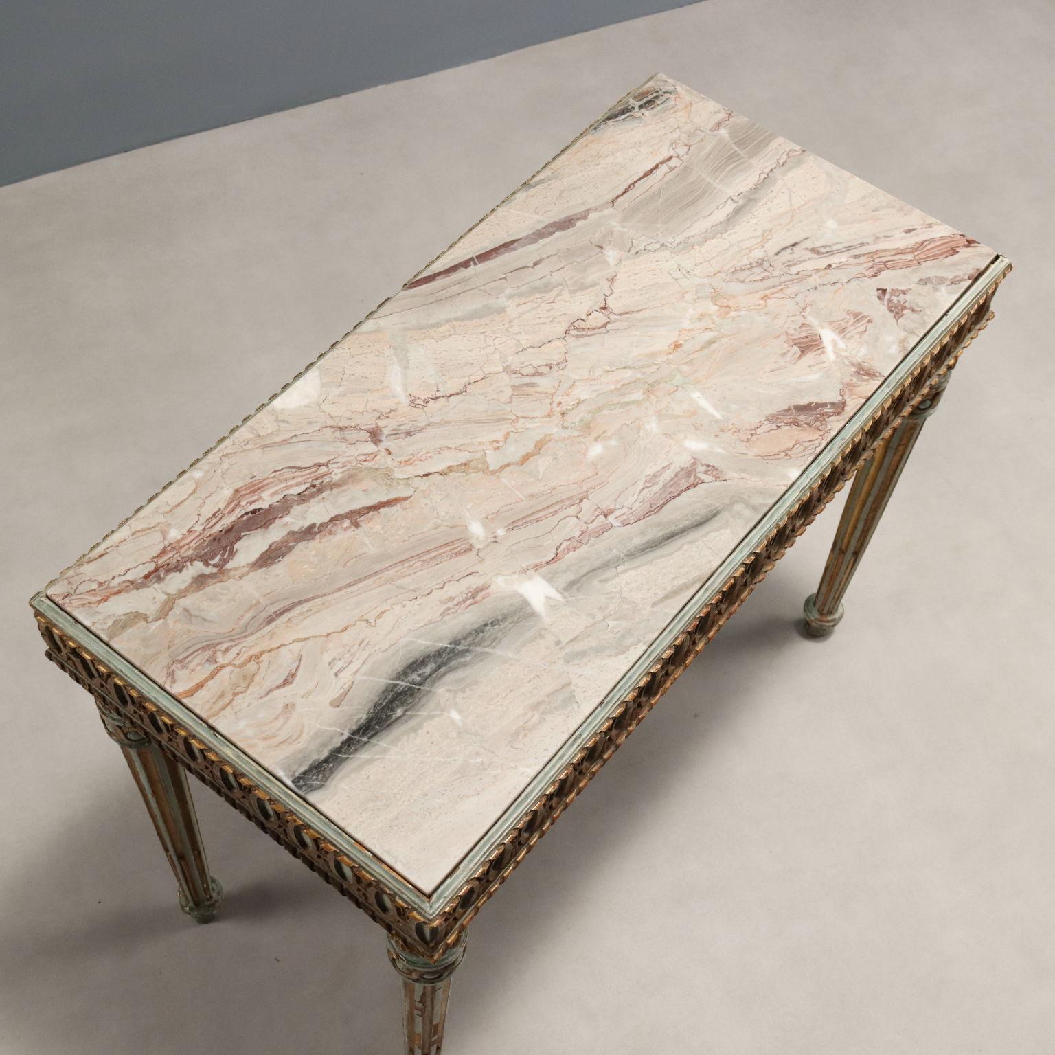 Wood Coffee Table in Neclassical Style Italy Early 20th Century For Sale