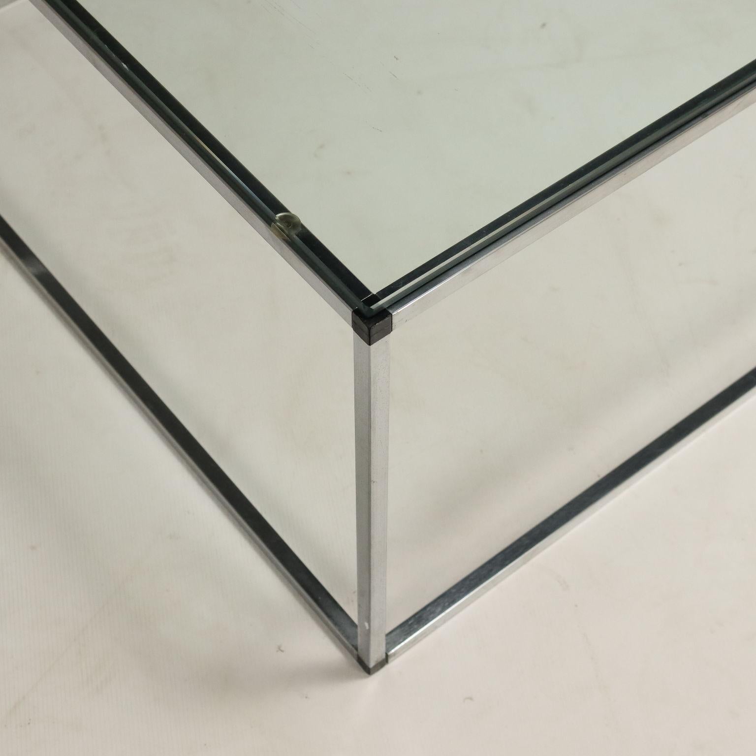 Mid-Century Modern Tavolino in Vetro, Anni 80 For Sale