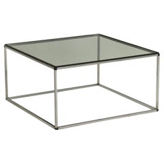 Table basse en verre, années 1980