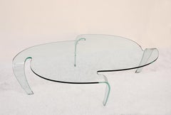 Glass coffee table attributed to FIAM, 1980s