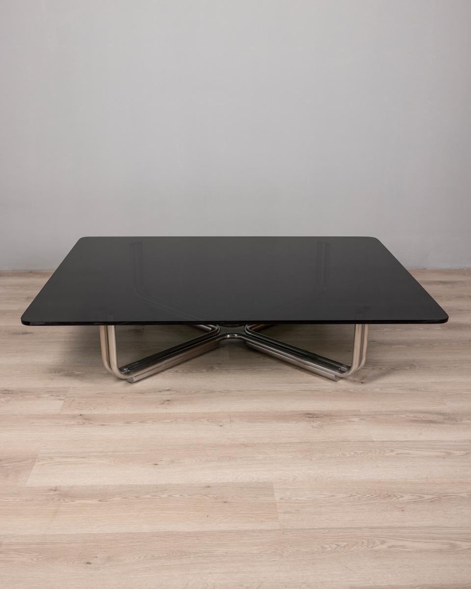 Italian Vintage 1960s glass coffee table mod. 784 design G.Frattini for Cassina