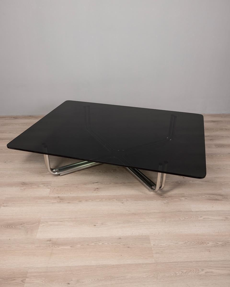Vintage 1960s glass coffee table mod. 784 design G.Frattini for Cassina 1