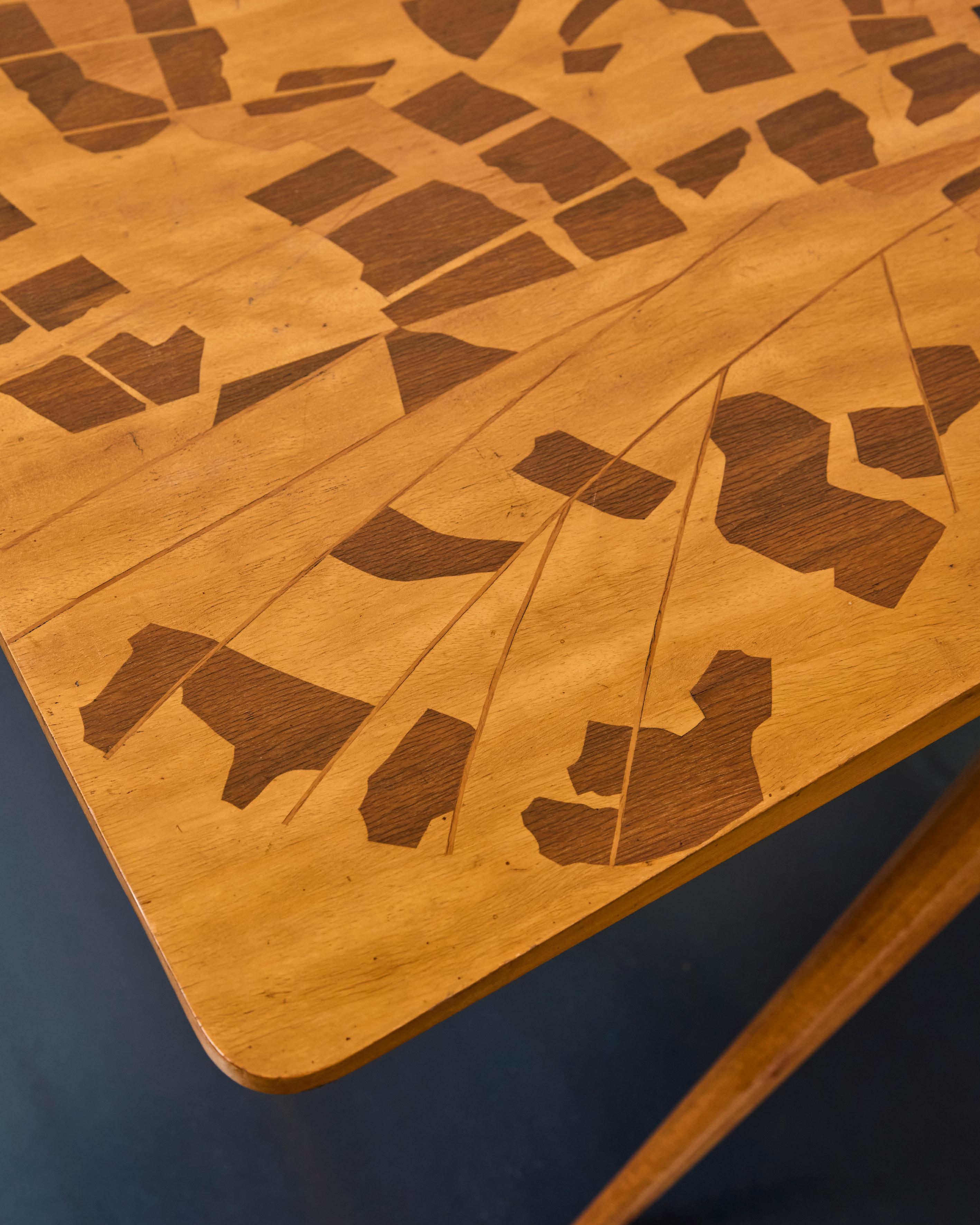 Milieu du XXe siècle Table d'appoint avec papillons, Marino Meo pour Scremin, 1950 en vente