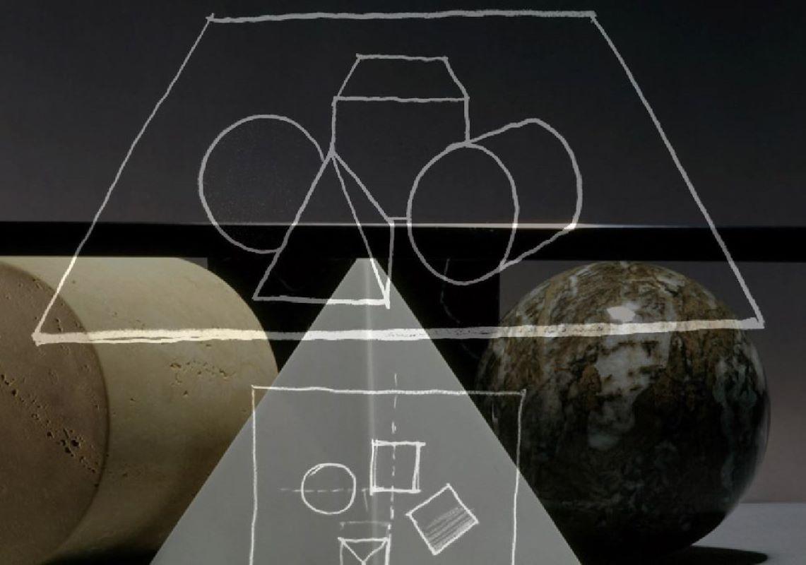 Late 20th Century Tavolino Metafora #1 in marmo e vetro, Lella e Massimo Vignelli, Italia anni '80 For Sale