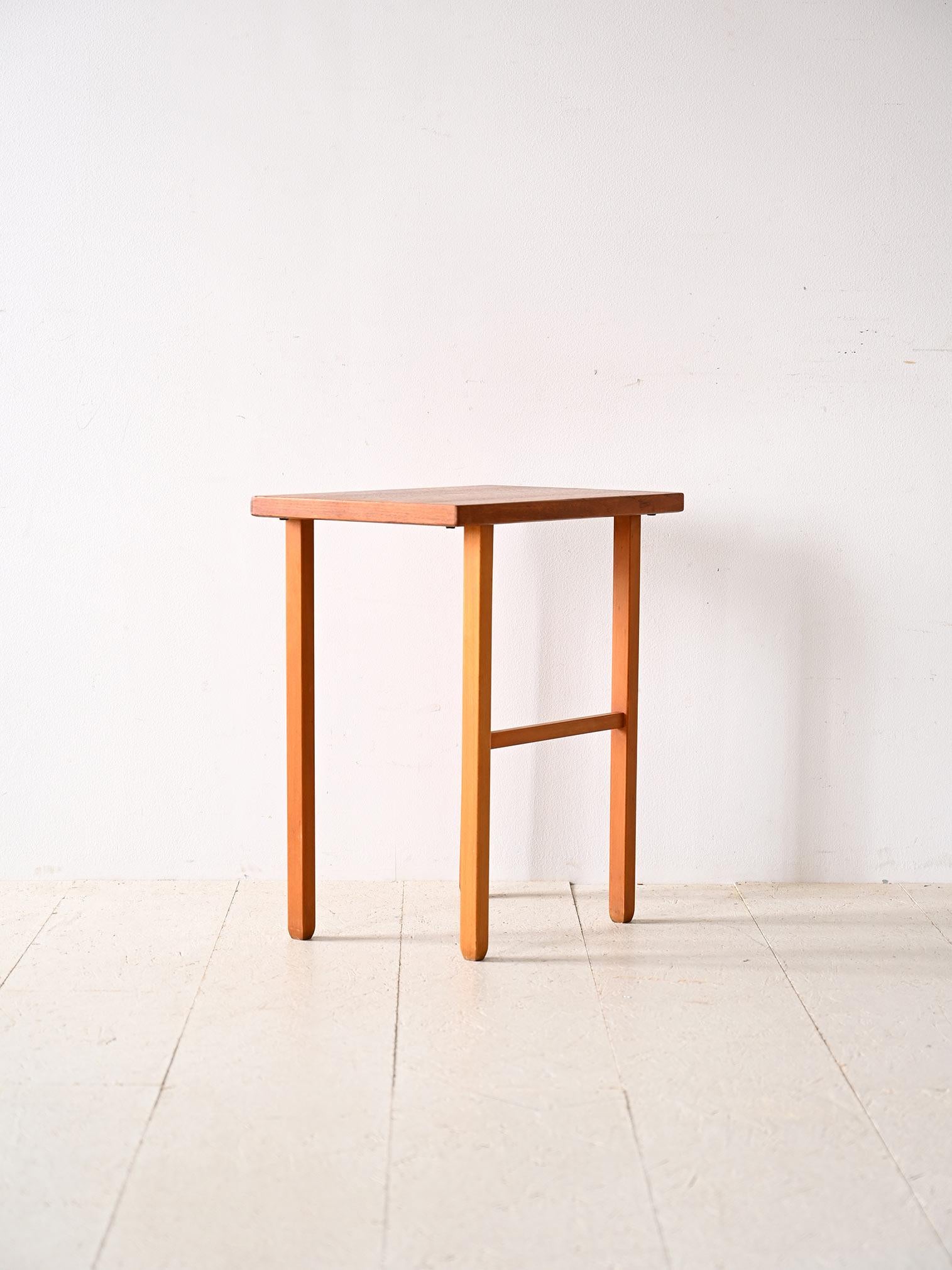 Scandinavian Modern Minimal vintage teak coffee table For Sale
