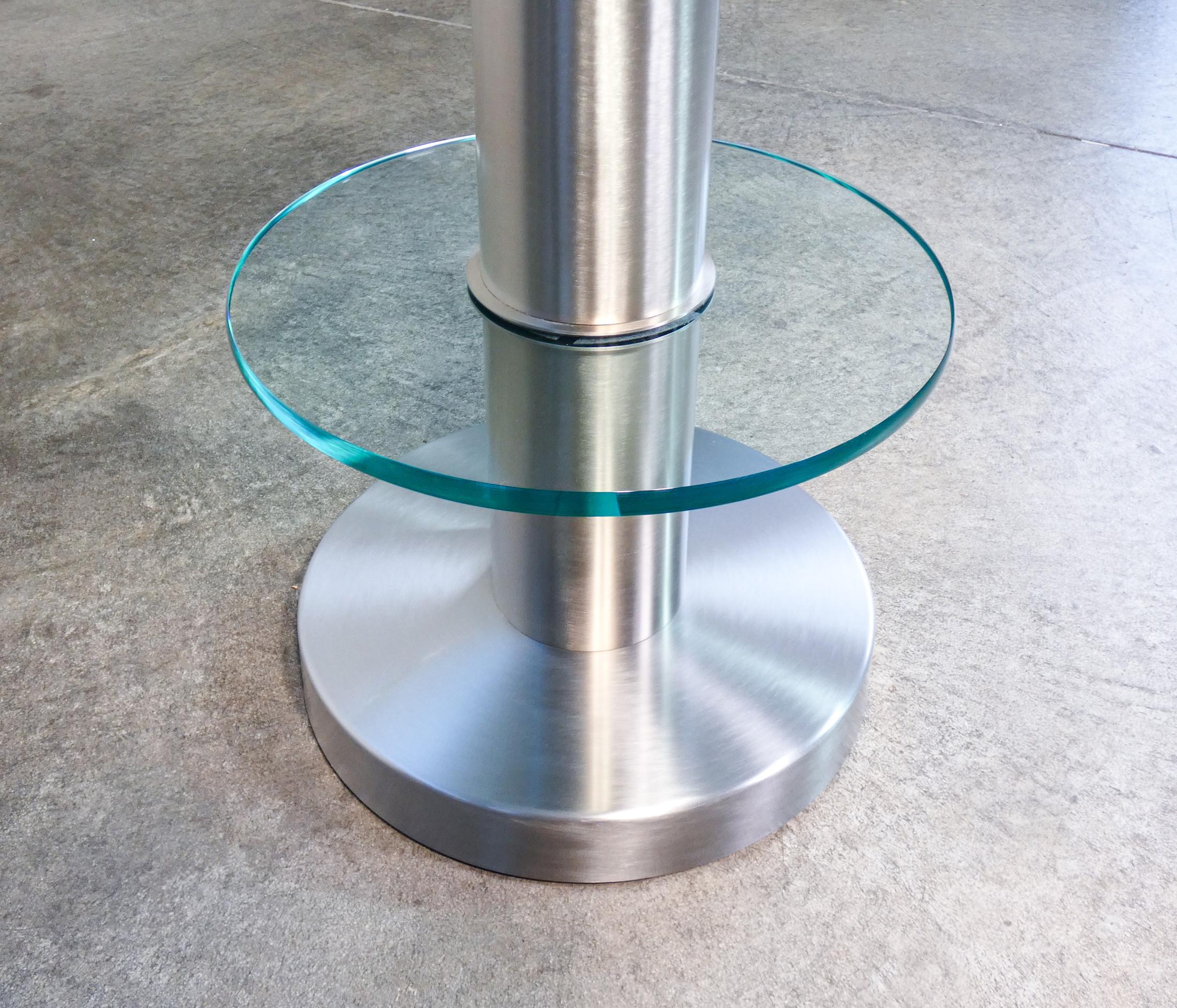 Small table mod. 1932 design by Giò PONTI for FONTANA ARTE. Glass & Metal. Italy For Sale 1