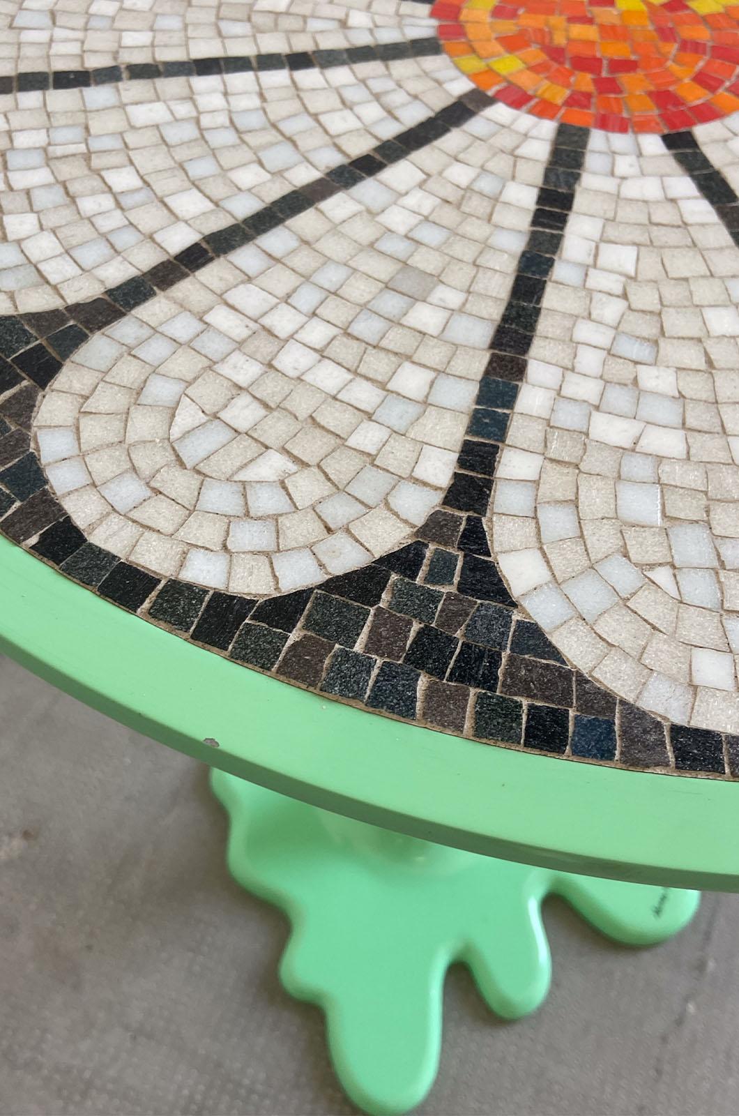 Aluminium Petite table mod. 6500 par Alessandro Mendini pour Zanotta en vente
