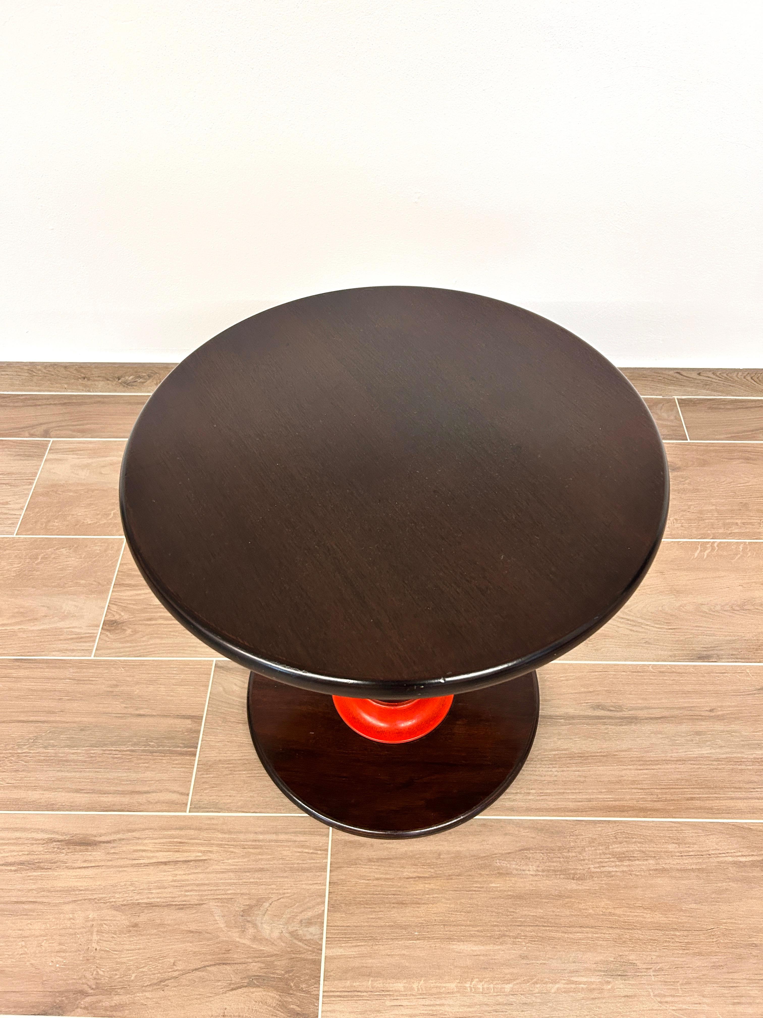 Wood Side Table Mod. Rocchetto By Ettore Sottsass for Poltronova, 1964 For Sale