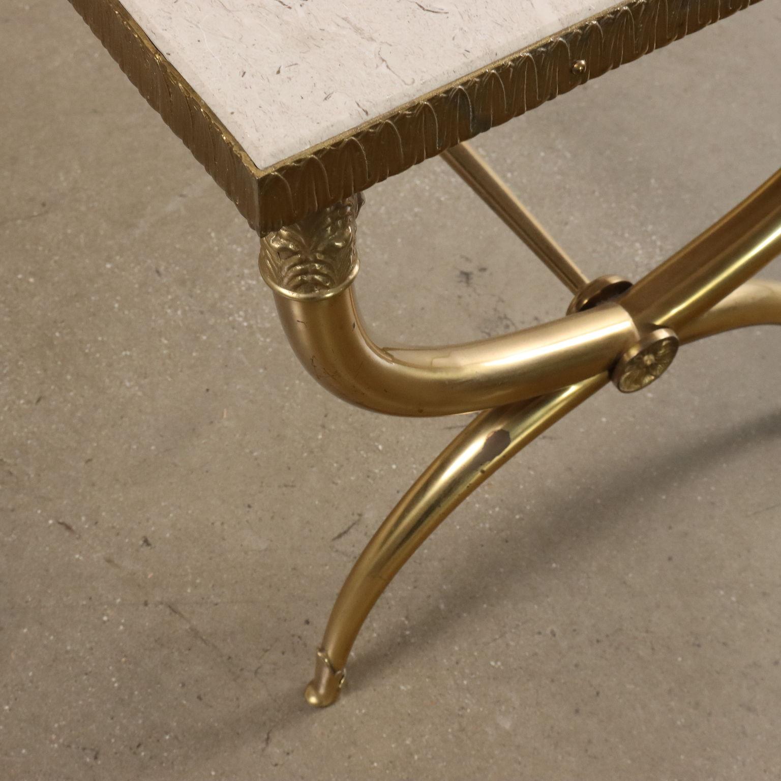 Brass Tavolino nello stile della Maison Jansen Anni 50-60