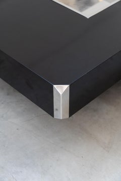 TAVOLINO NERO Willy Rizzo per Mario Sabot '70/'80
