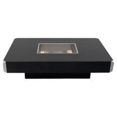 TAVOLINO NERO Willy Rizzo pour Mario Sabot '70/'80