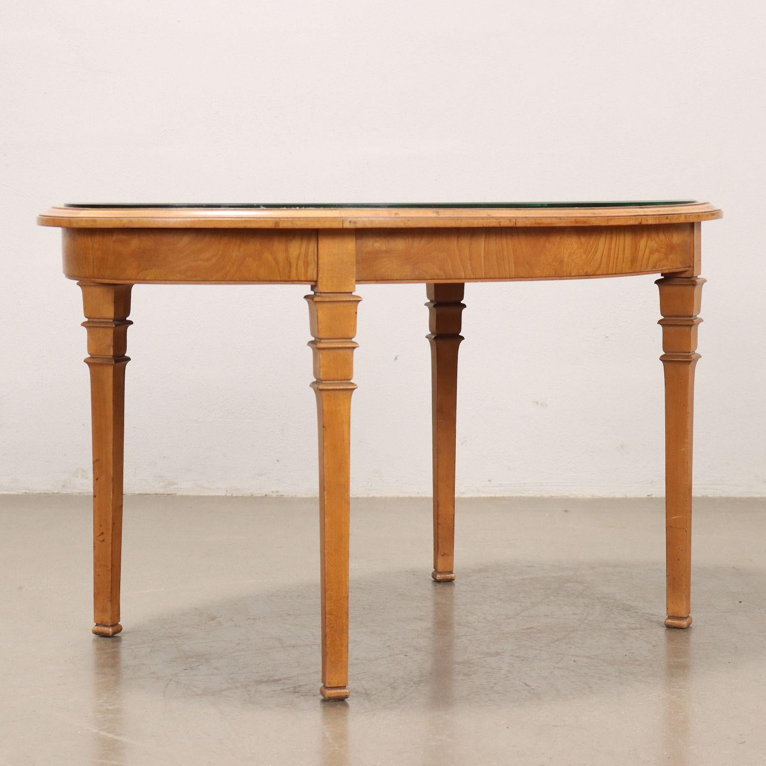 Verre Table basse ovale 1950 en vente