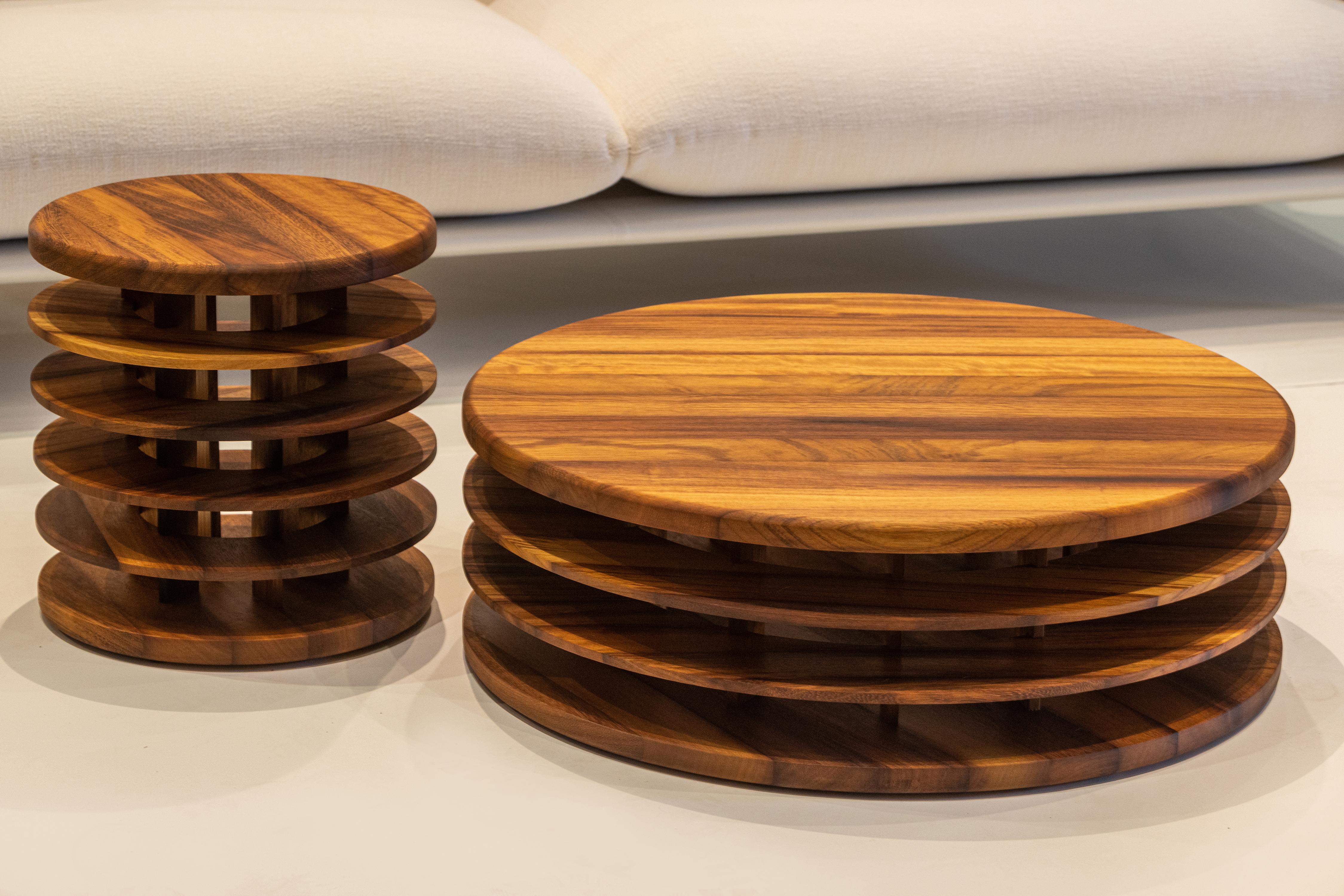 Modern WONDERFUL large iroko coffee table. Indoor & Outdoor. By Legame Italia For Sale