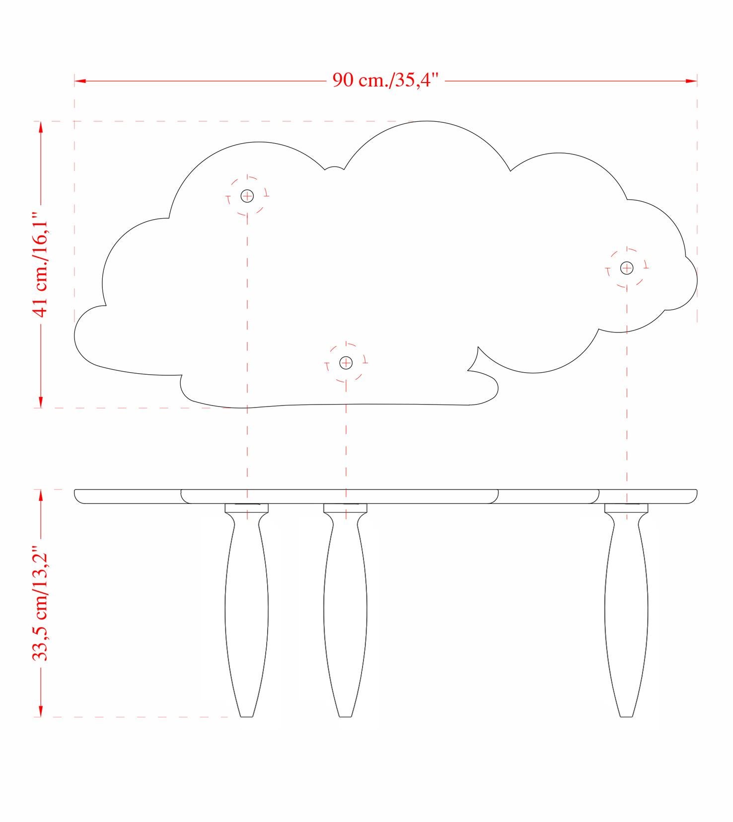 Fait main Tavolino nuvola scagliola e basi plexiglas  fatto a mano Italia disponible en vente