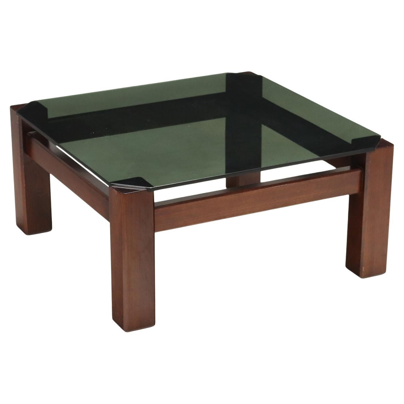 70s-80s square coffee table For Sale