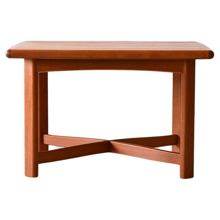 Square teak coffee table made in Denmark For Sale