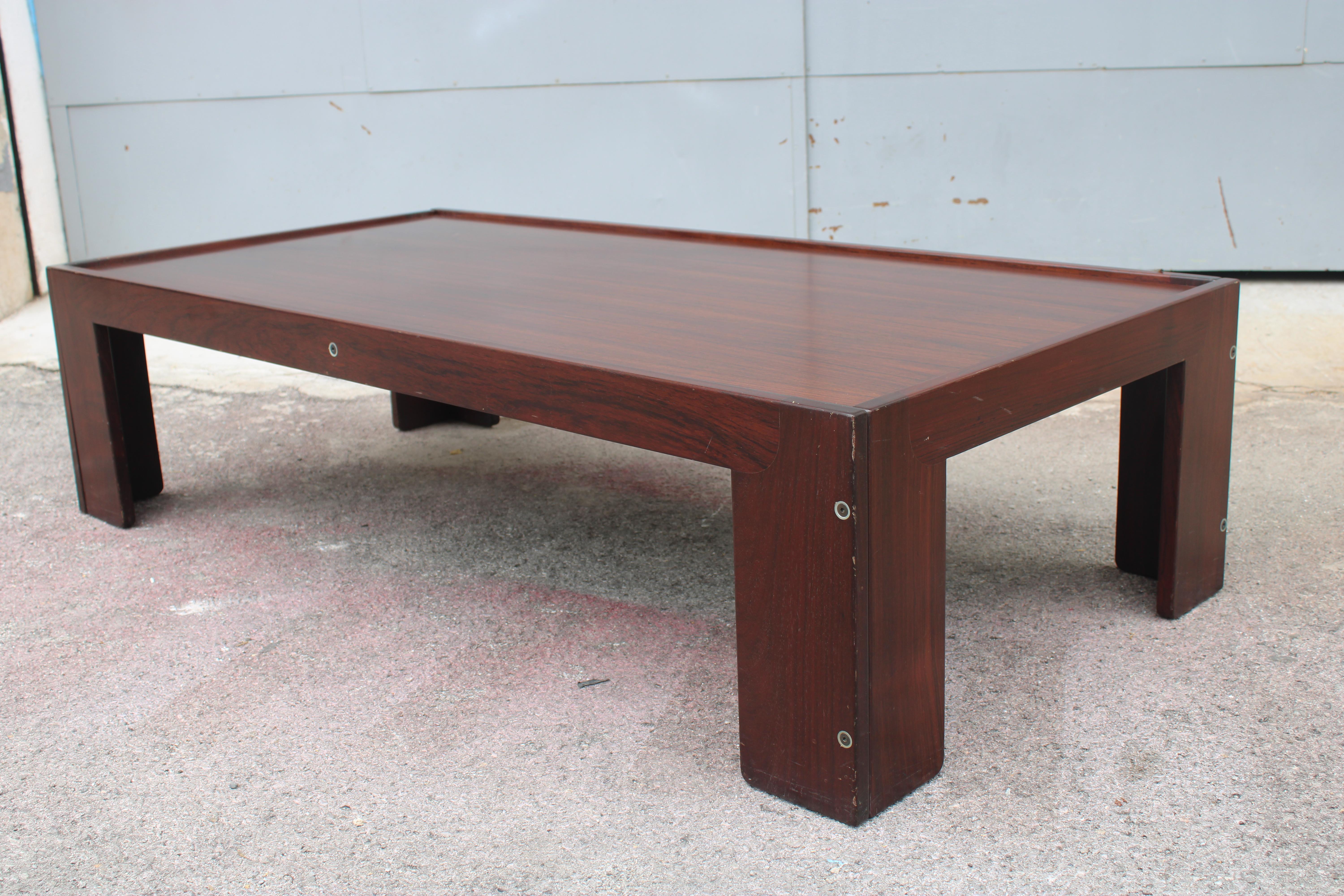 Tavolino Rettangolare Cassina 1960 Afra & Tobia Scarpa Minimale In Good Condition For Sale In Palermo, Sicily