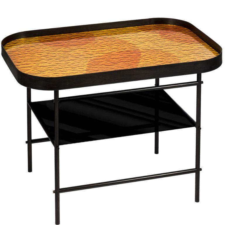 Blossom float brass rectangular coffee table In New Condition For Sale In Firenze, FI