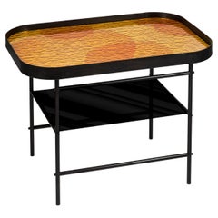 Blossom float brass rectangular coffee table