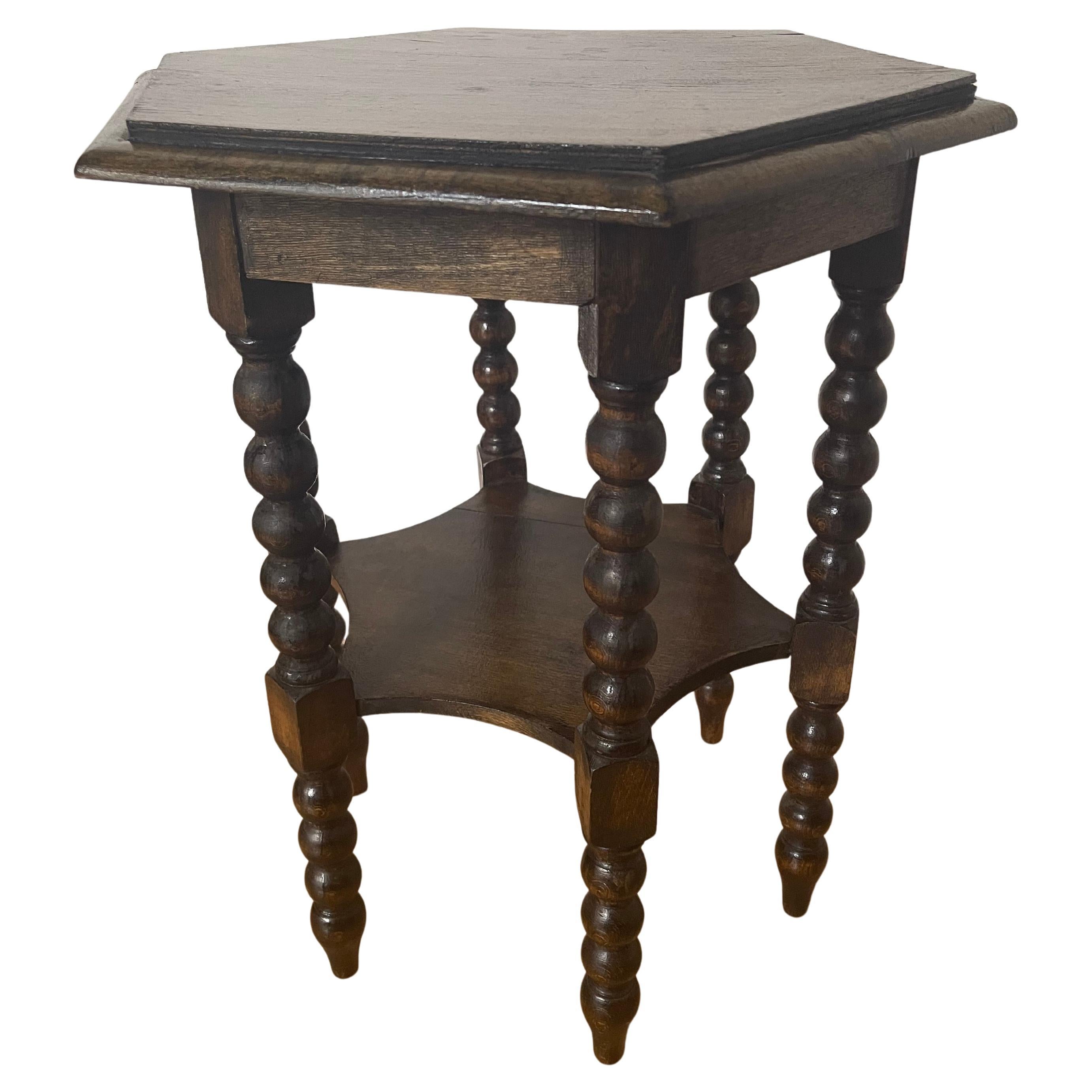 Mesa de centro vintage Rocchetto hexagonal de madera de los años 98 Otro en venta