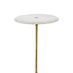 Tavolino rotondo in ottone Novecento