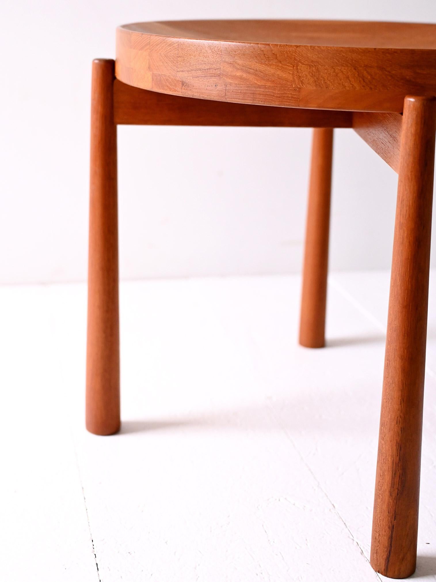 Mesa de centro redonda de teca de Jens Quistgaard Teca en venta