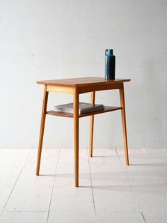 Table basse scandinave en pin massif des années 1960