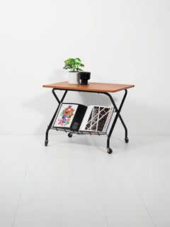 Table basse scandinave avec porte-revues, années 1960-70