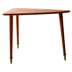 Scandinavian triangular 1950s mahogany coffee table
