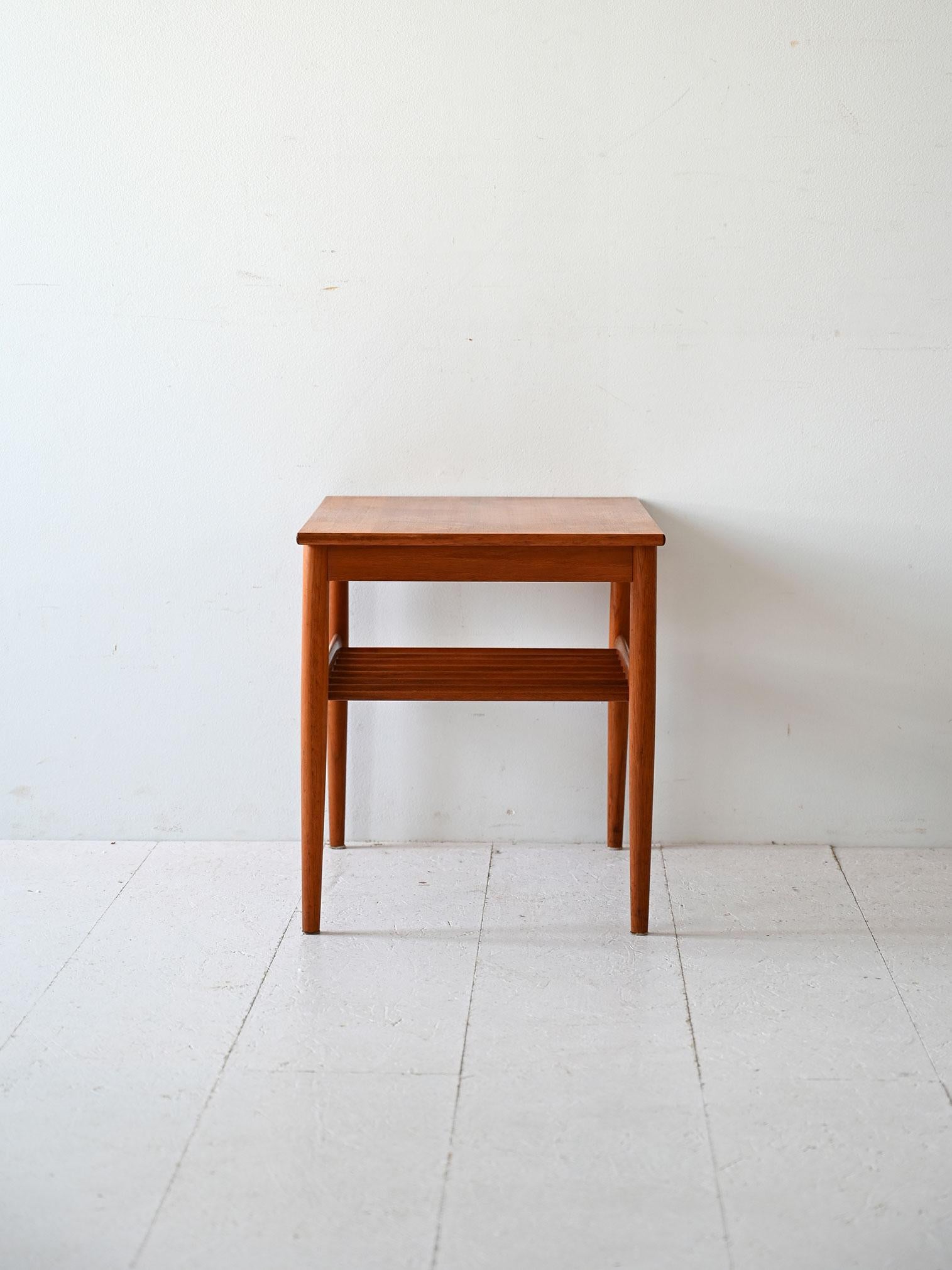 Swedish Scandinavian vintage teak coffee table, design by Yngvar Sundström For Sale