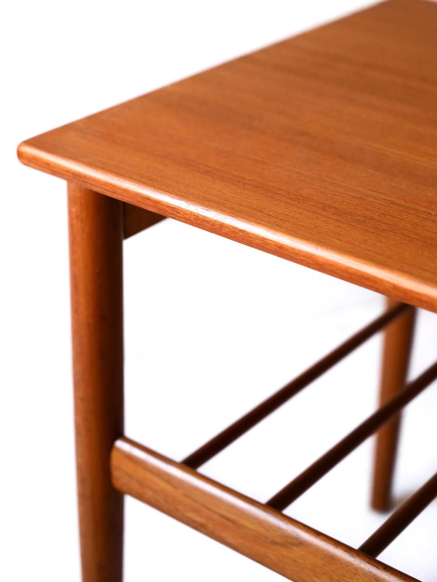 Mid-20th Century Scandinavian vintage teak coffee table, design by Yngvar Sundström For Sale