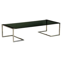 Table basse en verre fumé 'Sir T 32' de Pierangelo Gallotti et Radice des années 70-80