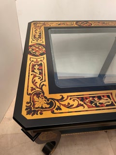 Tavolino Versailles con intarsio di ottone Charles boulle