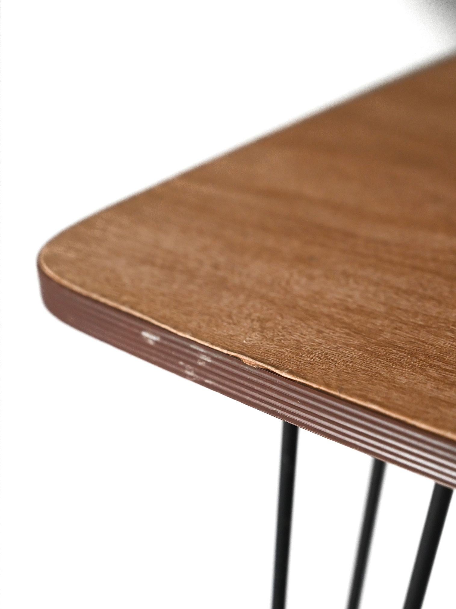 Mid-20th Century Vintage 1950s formica and metal coffee table For Sale