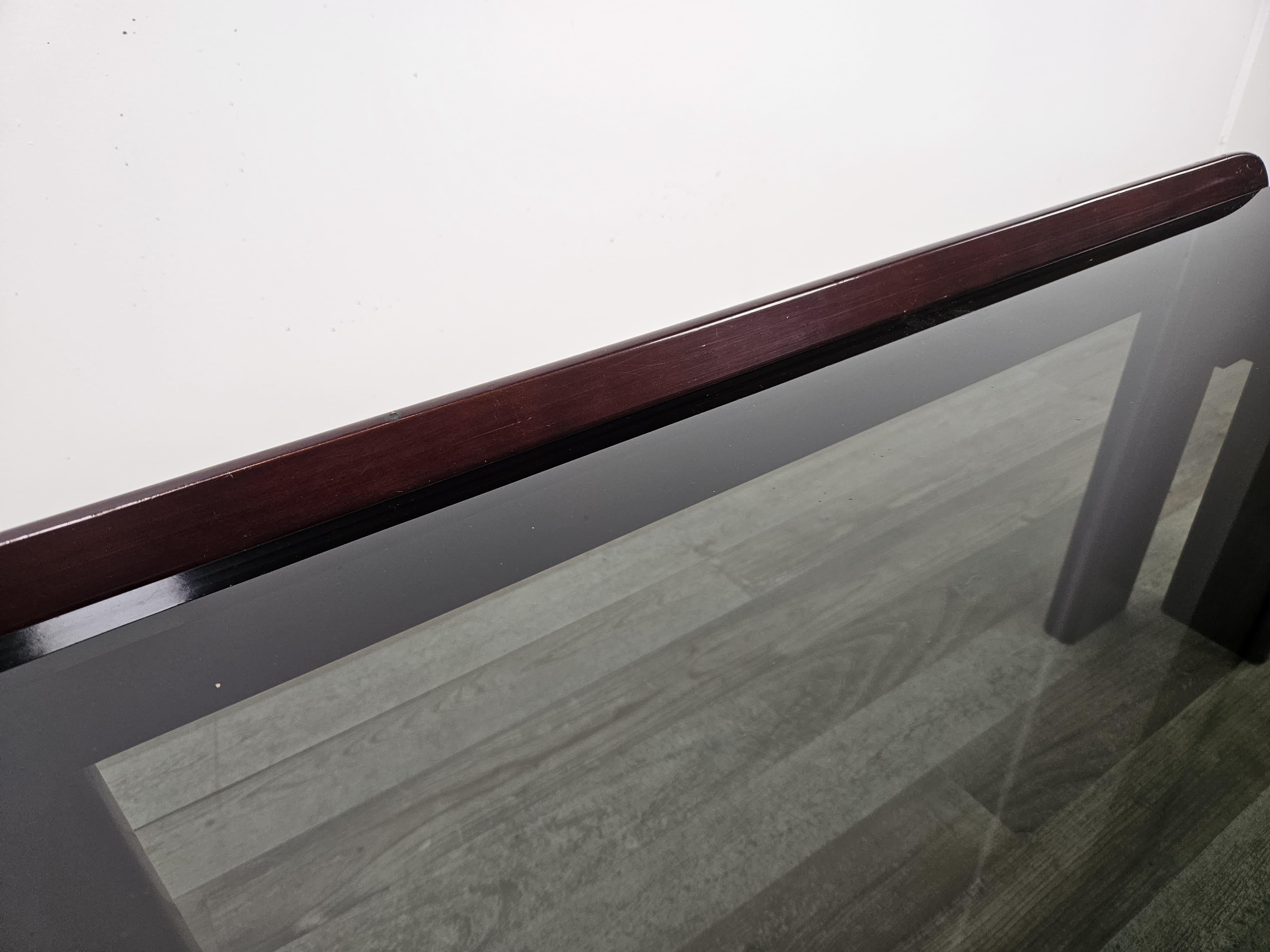 Table basse vintage des années 1960 par Afra et Tobia Scarpa pour Cassina avec verre fumé en vente 7