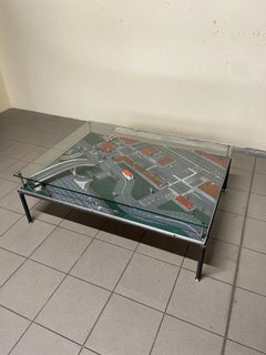 Vintage Couchtisch mit Diorama aus den 1960er-70er Jahren