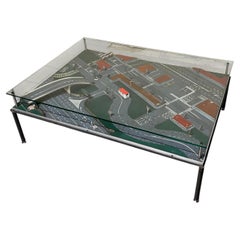 Vintage coffee table with diorama from the 1960s-70s