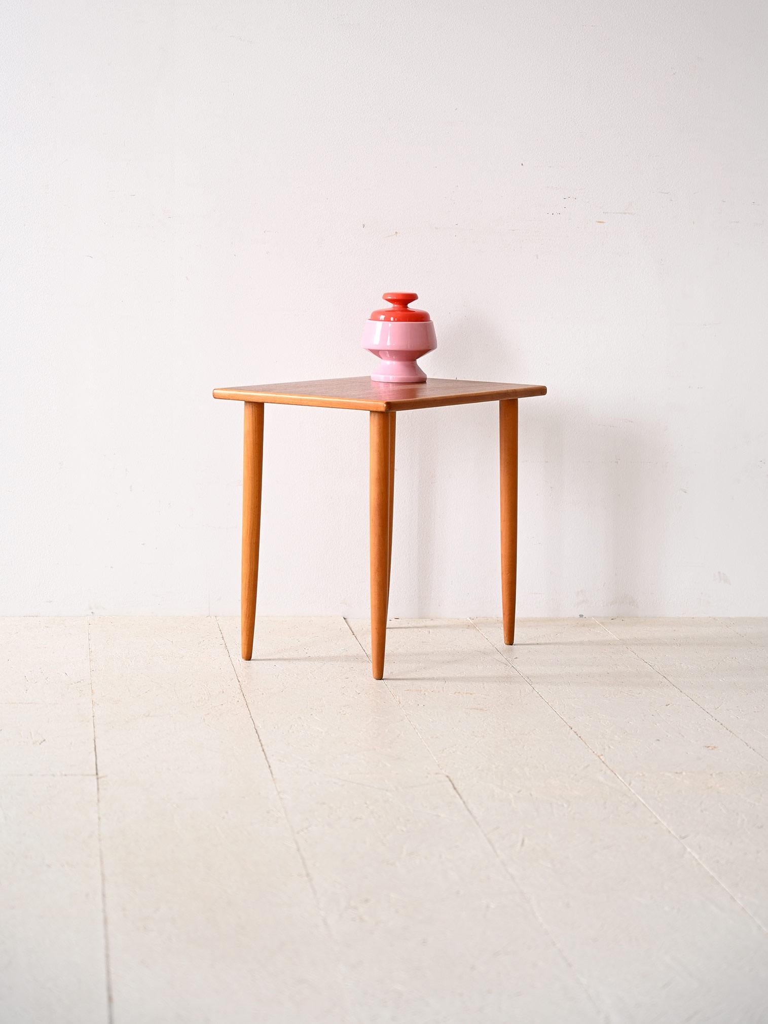 Scandinavian Modern Vintage Teak End Table For Sale